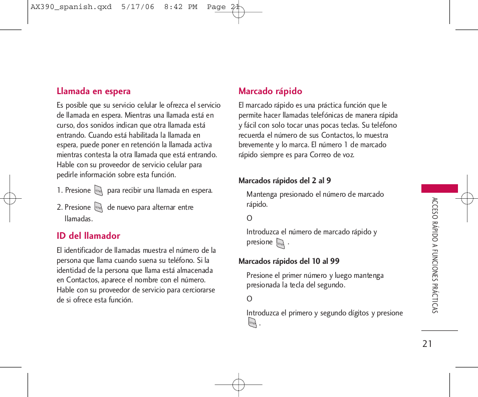 LG AX390 User Manual | Page 135 / 226