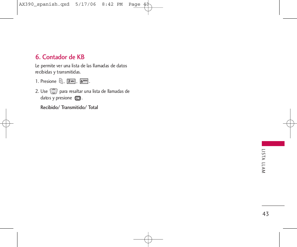 Contador de kb | LG AX390 User Manual | Page 157 / 226
