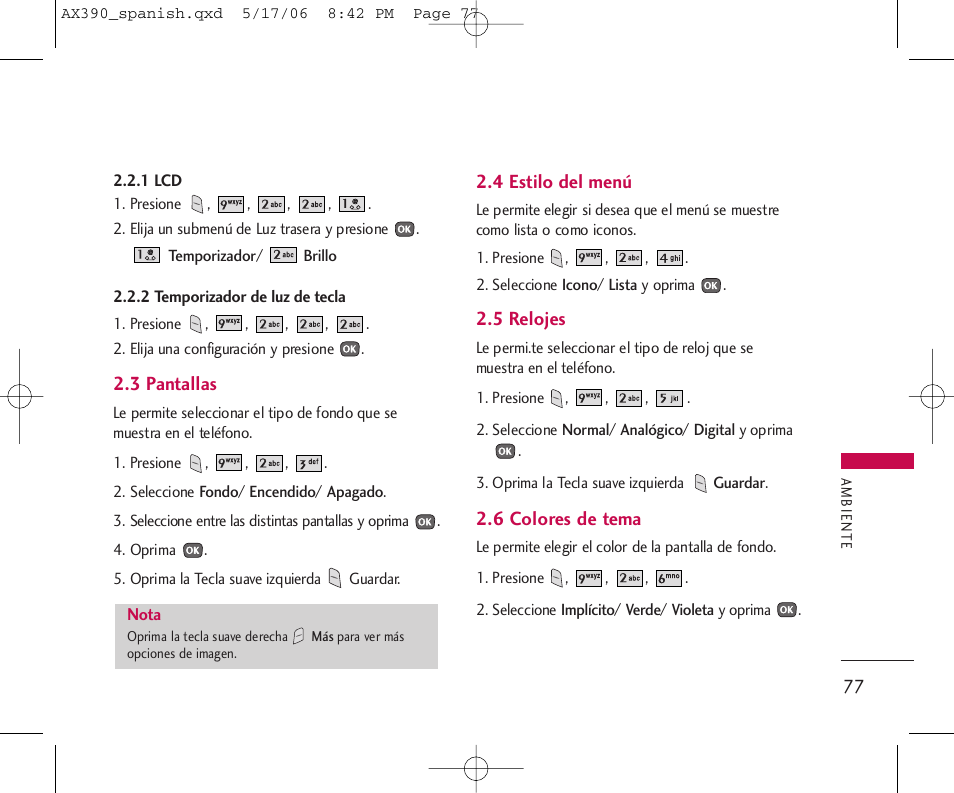 LG AX390 User Manual | Page 191 / 226