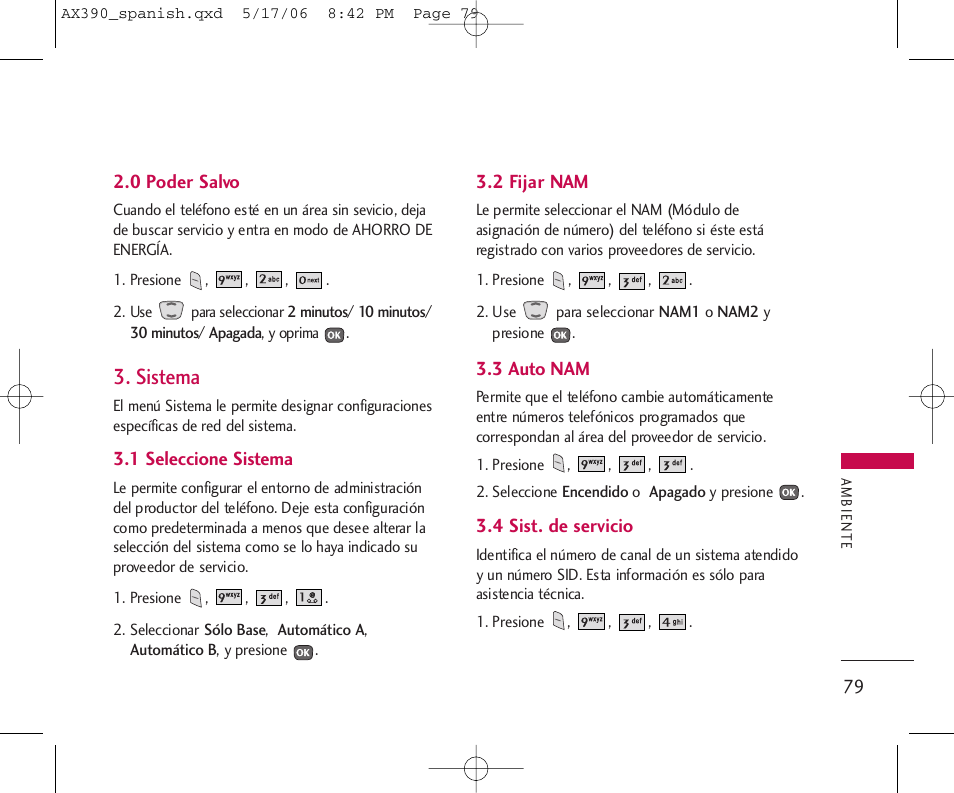 Sistema | LG AX390 User Manual | Page 193 / 226