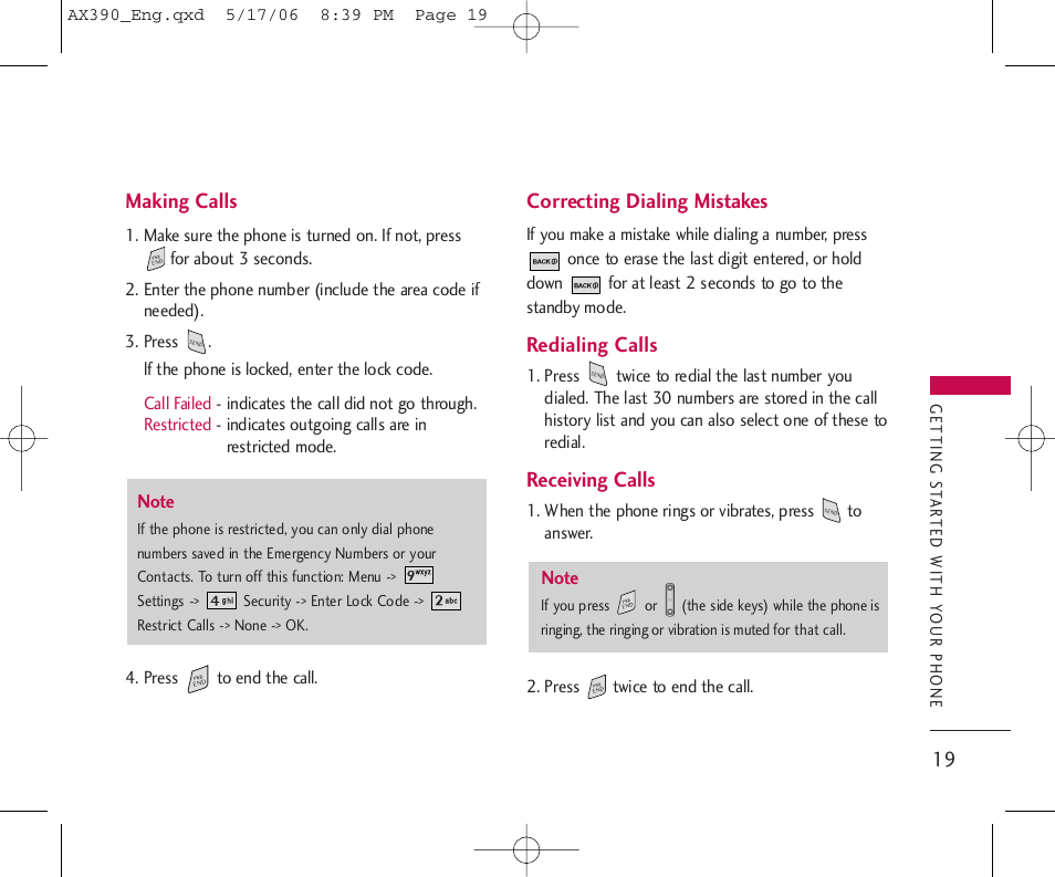 LG AX390 User Manual | Page 21 / 226