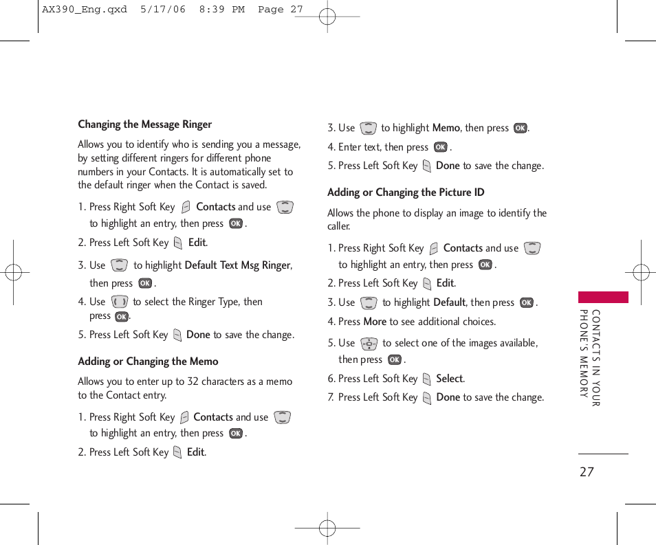 LG AX390 User Manual | Page 29 / 226