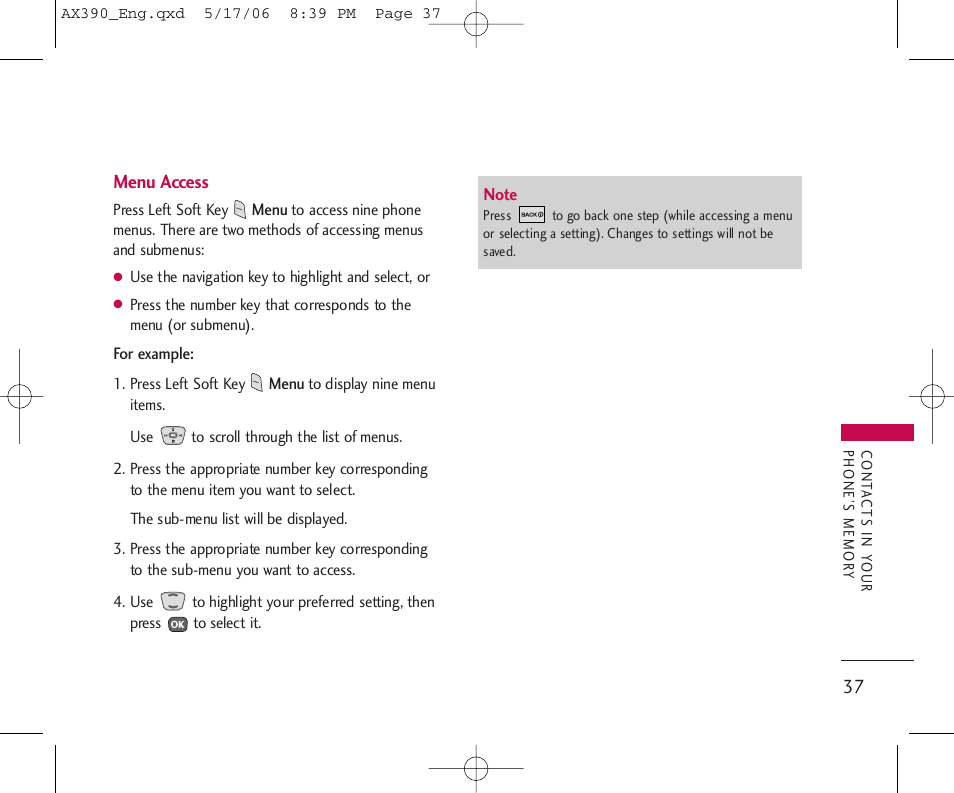 LG AX390 User Manual | Page 39 / 226