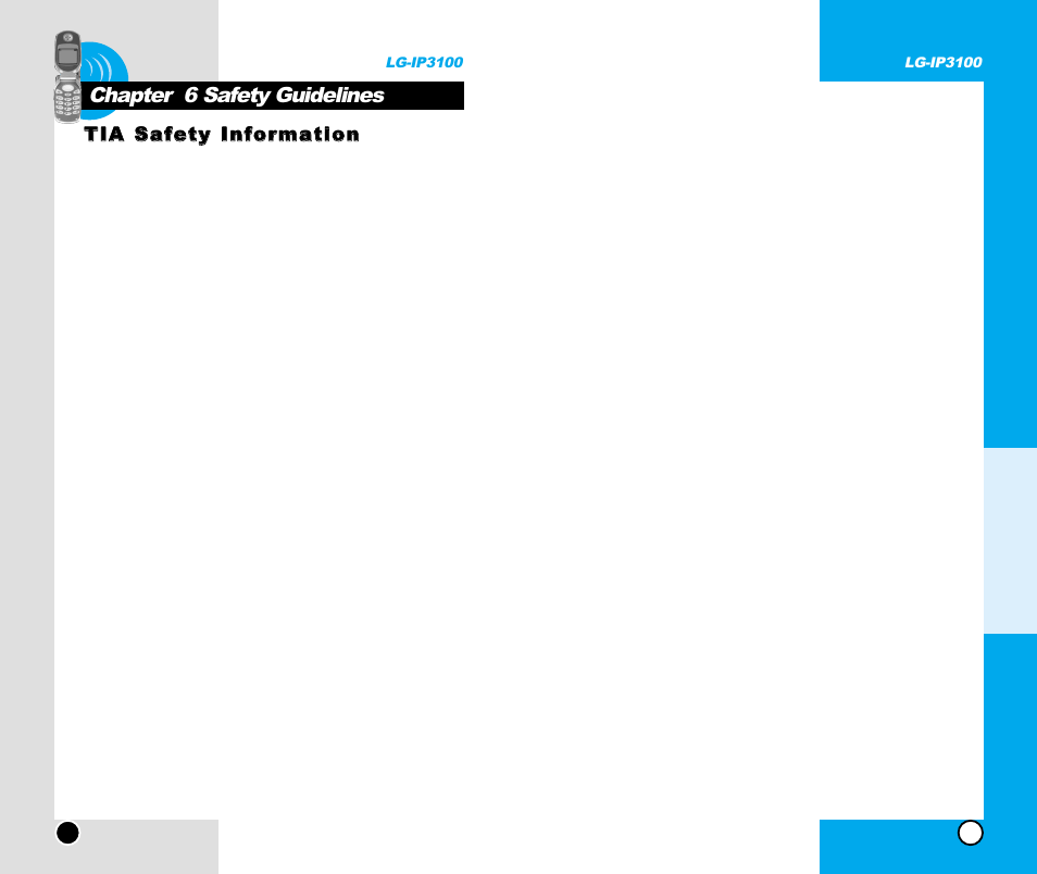 Chapter 6 safety guidelines | LG -IP3100 User Manual | Page 29 / 77