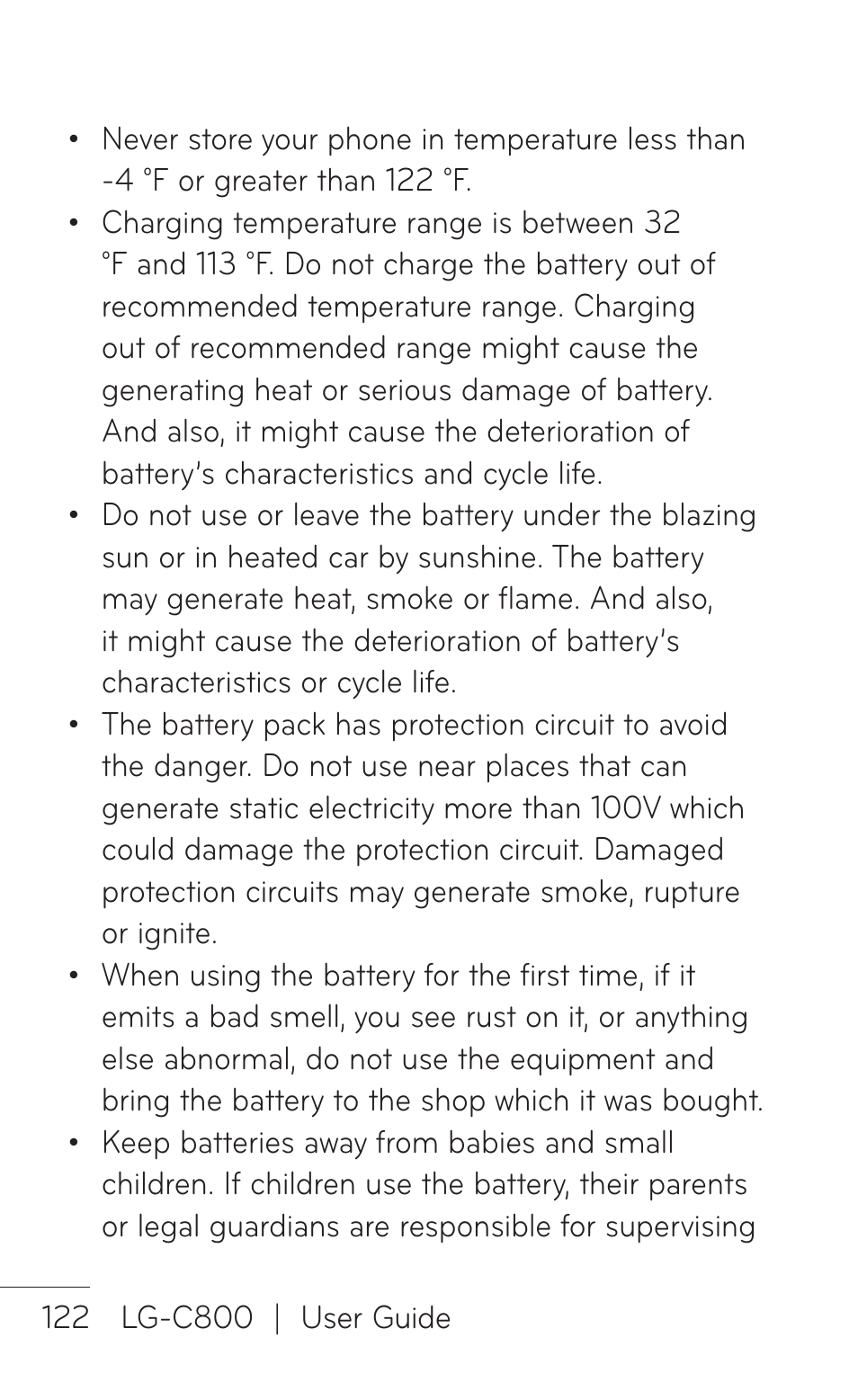 LG C800 User Manual | Page 122 / 162