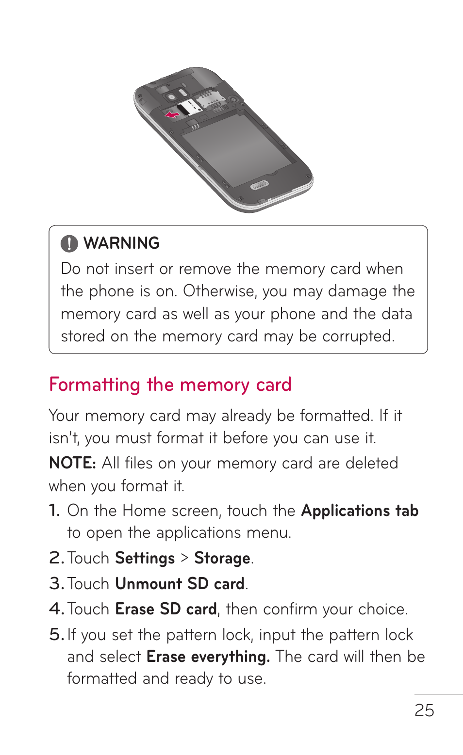 LG C800 User Manual | Page 25 / 162