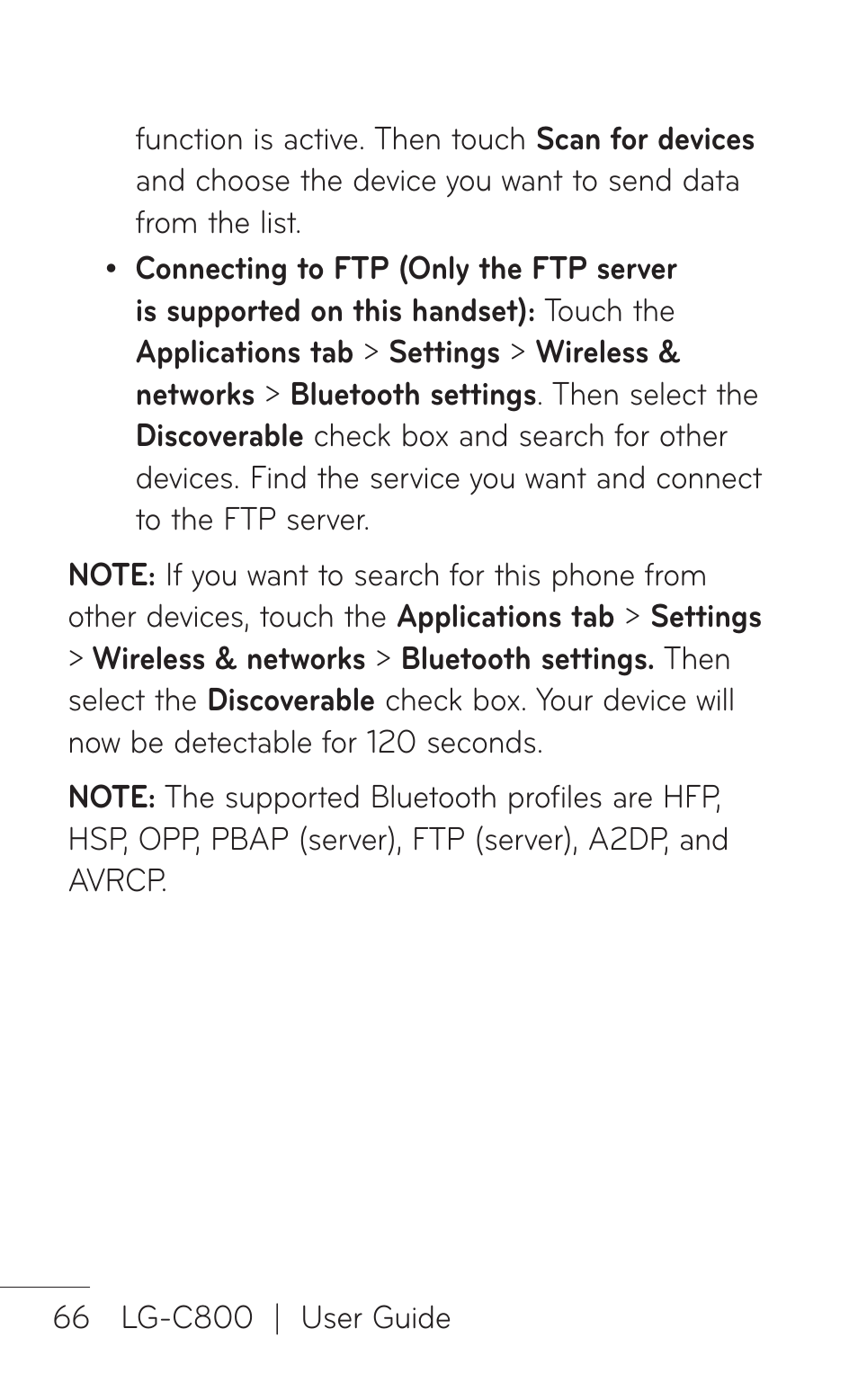 LG C800 User Manual | Page 66 / 162