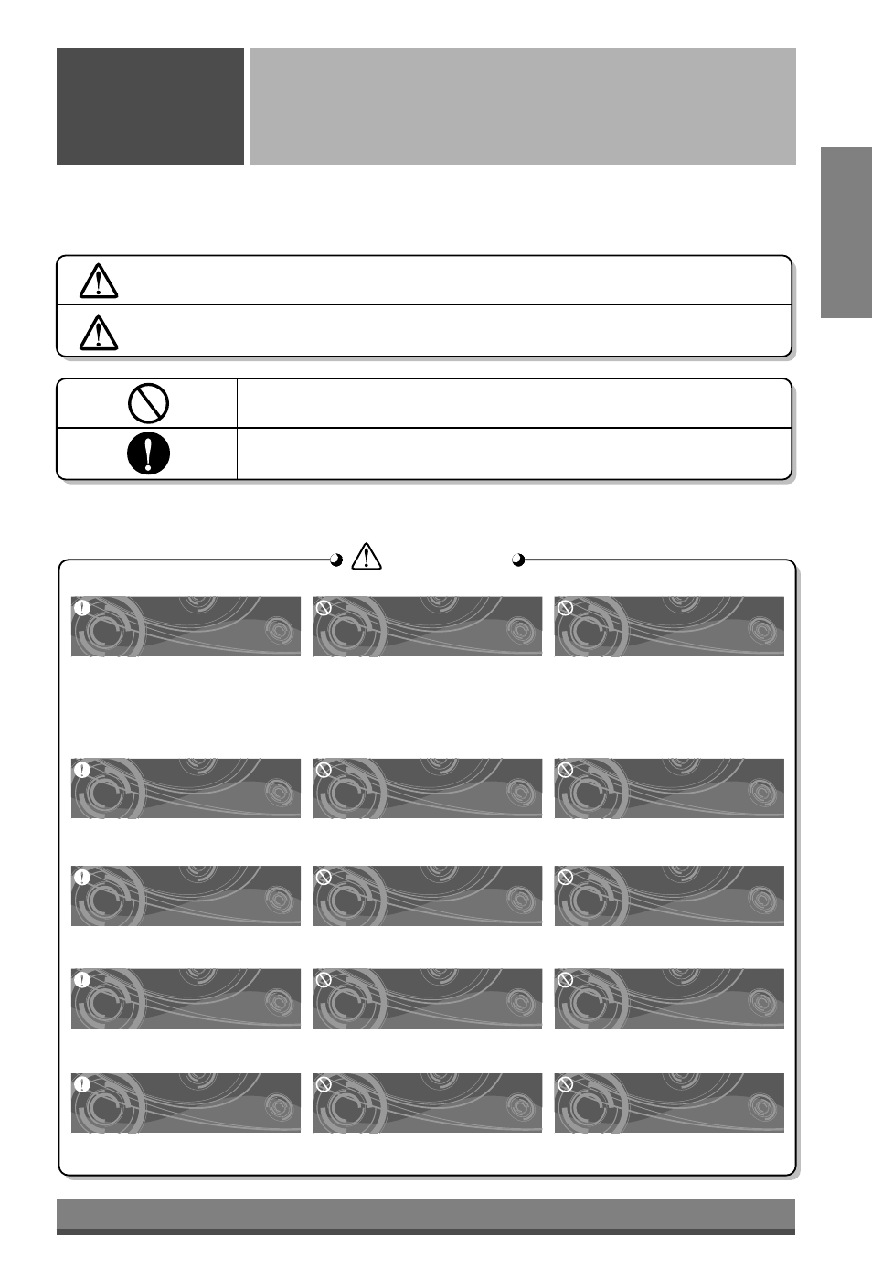 Precautions, Warning caution never do this always do this, English | Warning, Safety precautions | LG LP6000ER User Manual | Page 3 / 18