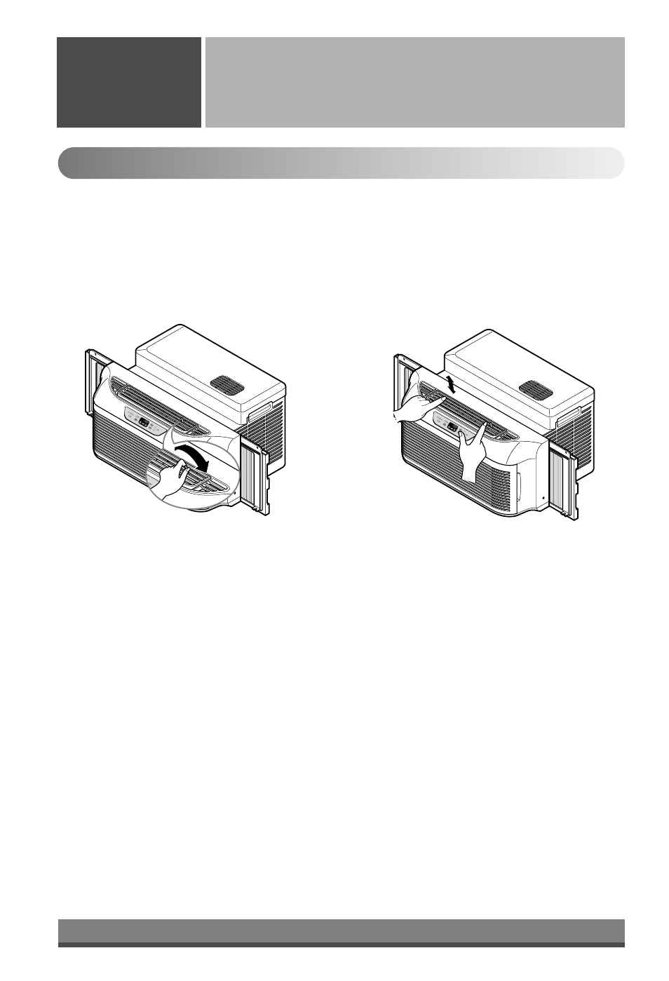 Adjusting the air flow direction, Operating instructions | LG LP6000ER User Manual | Page 8 / 18