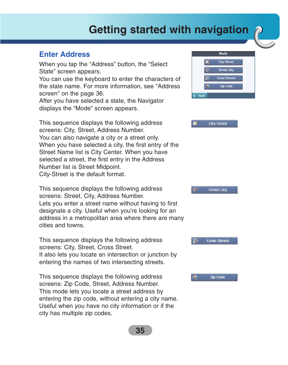Getting started with navigation | LG LN740 User Manual | Page 35 / 82