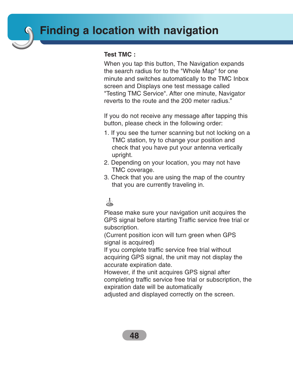 Finding a location with navigation | LG LN740 User Manual | Page 48 / 82