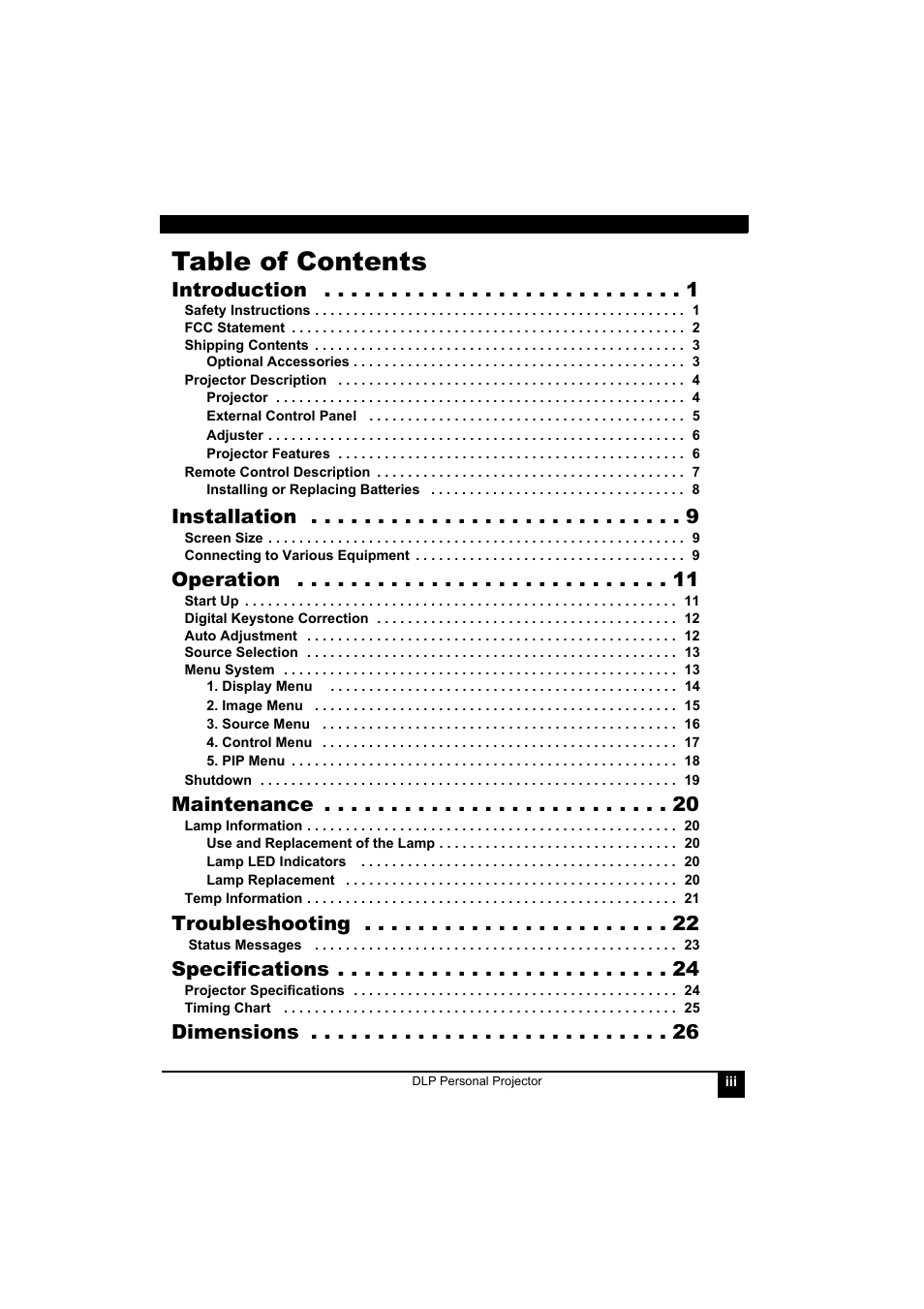 LG RD-JT41 800X600 SVGA User Manual | Page 3 / 30