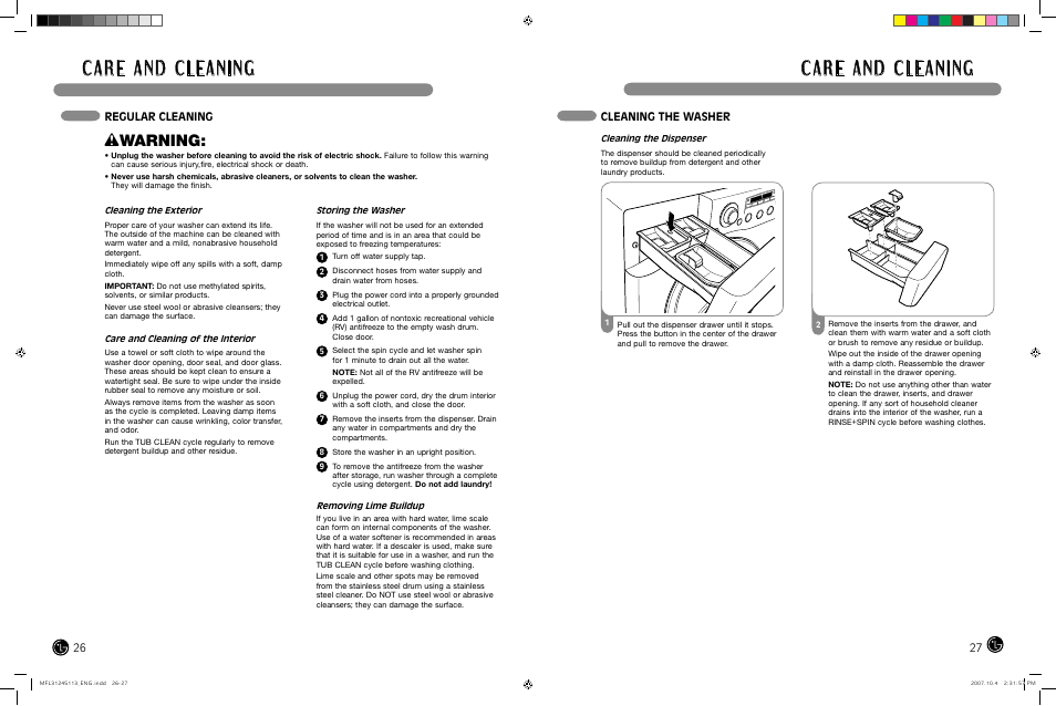 Wwarning | LG TROMM WM2455H User Manual | Page 14 / 41