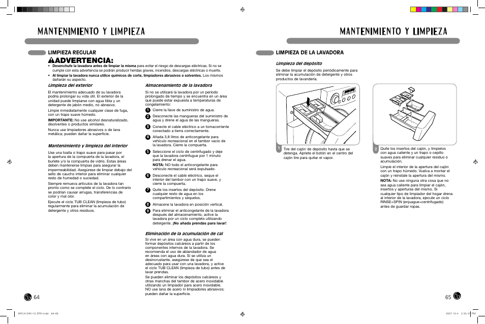 Wadvertencia | LG TROMM WM2455H User Manual | Page 33 / 41