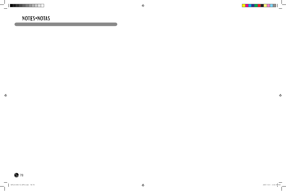 N ot e s • n ota s | LG TROMM WM2455H User Manual | Page 40 / 41