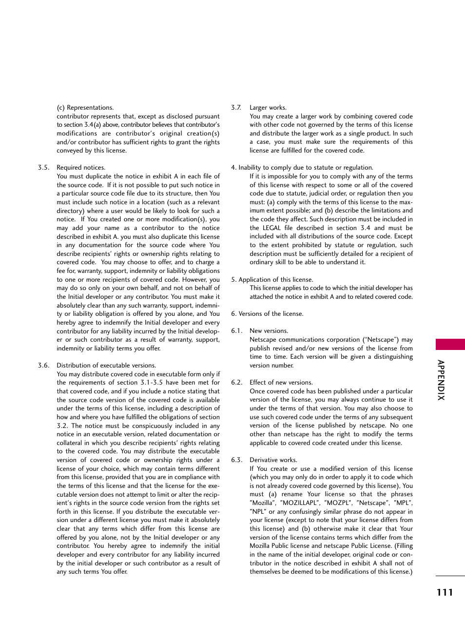 Appendix | LG 2230DC User Manual | Page 113 / 116