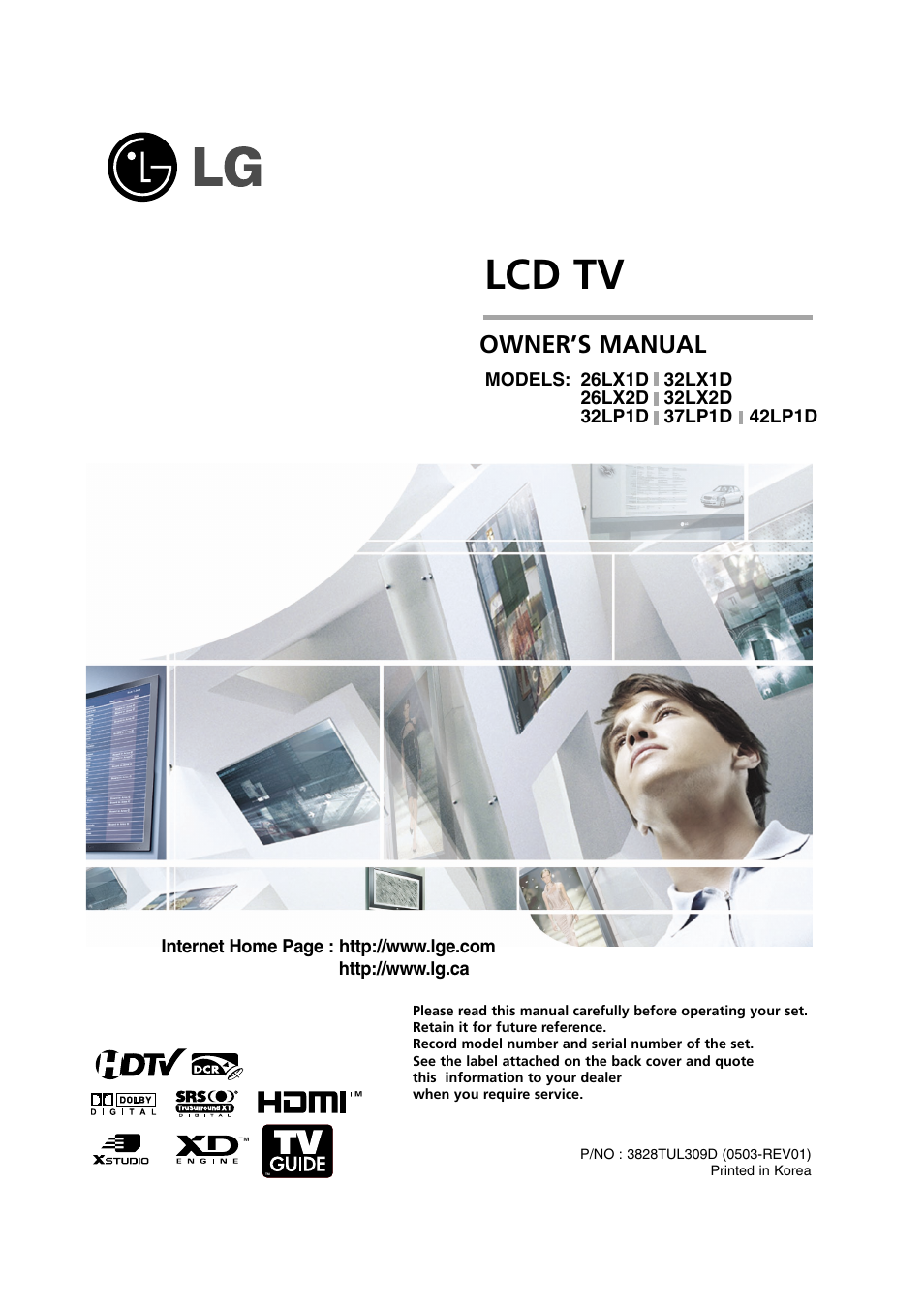 LG 26LX2D User Manual | 116 pages