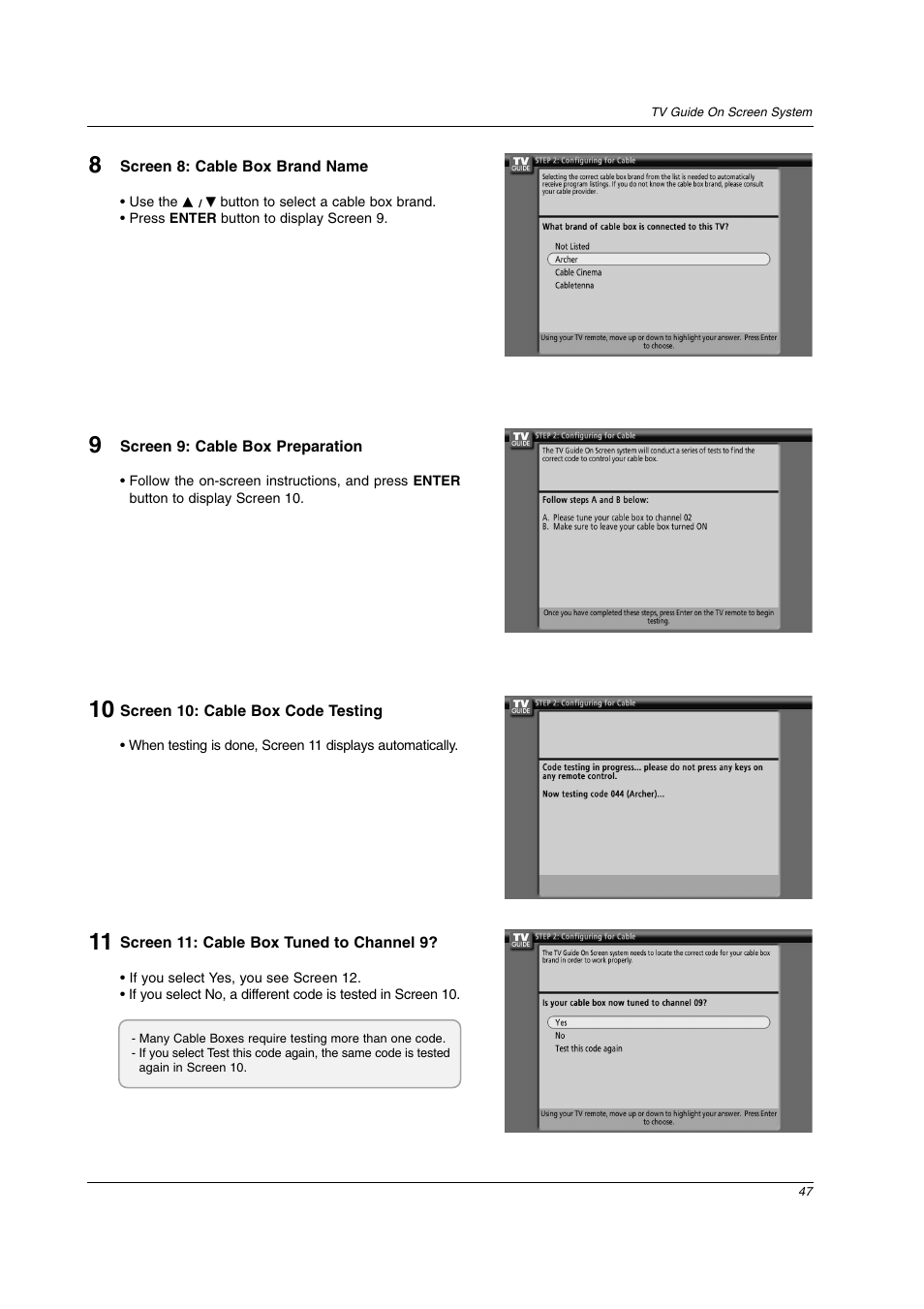 LG 26LX2D User Manual | Page 47 / 116