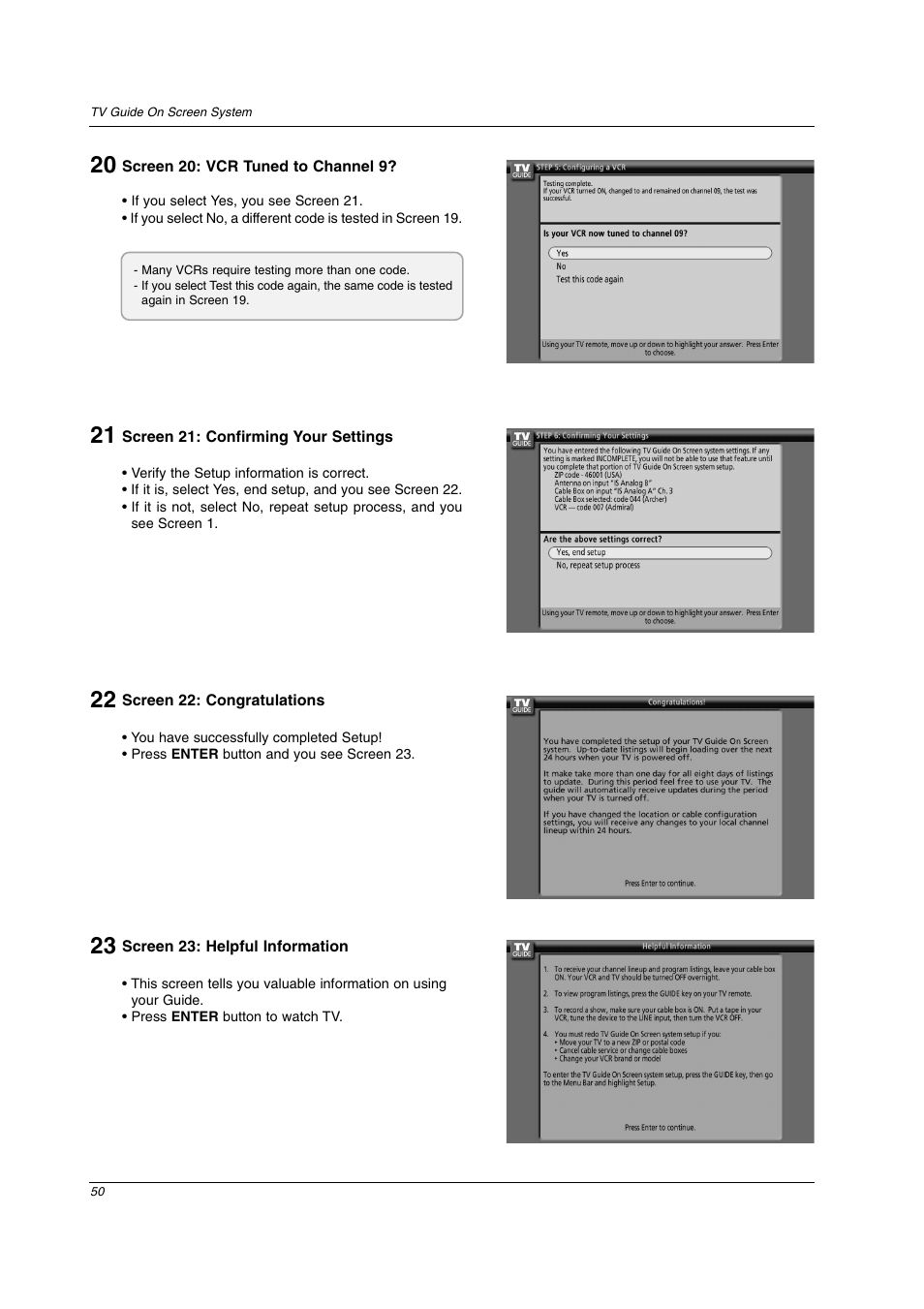 LG 26LX2D User Manual | Page 50 / 116