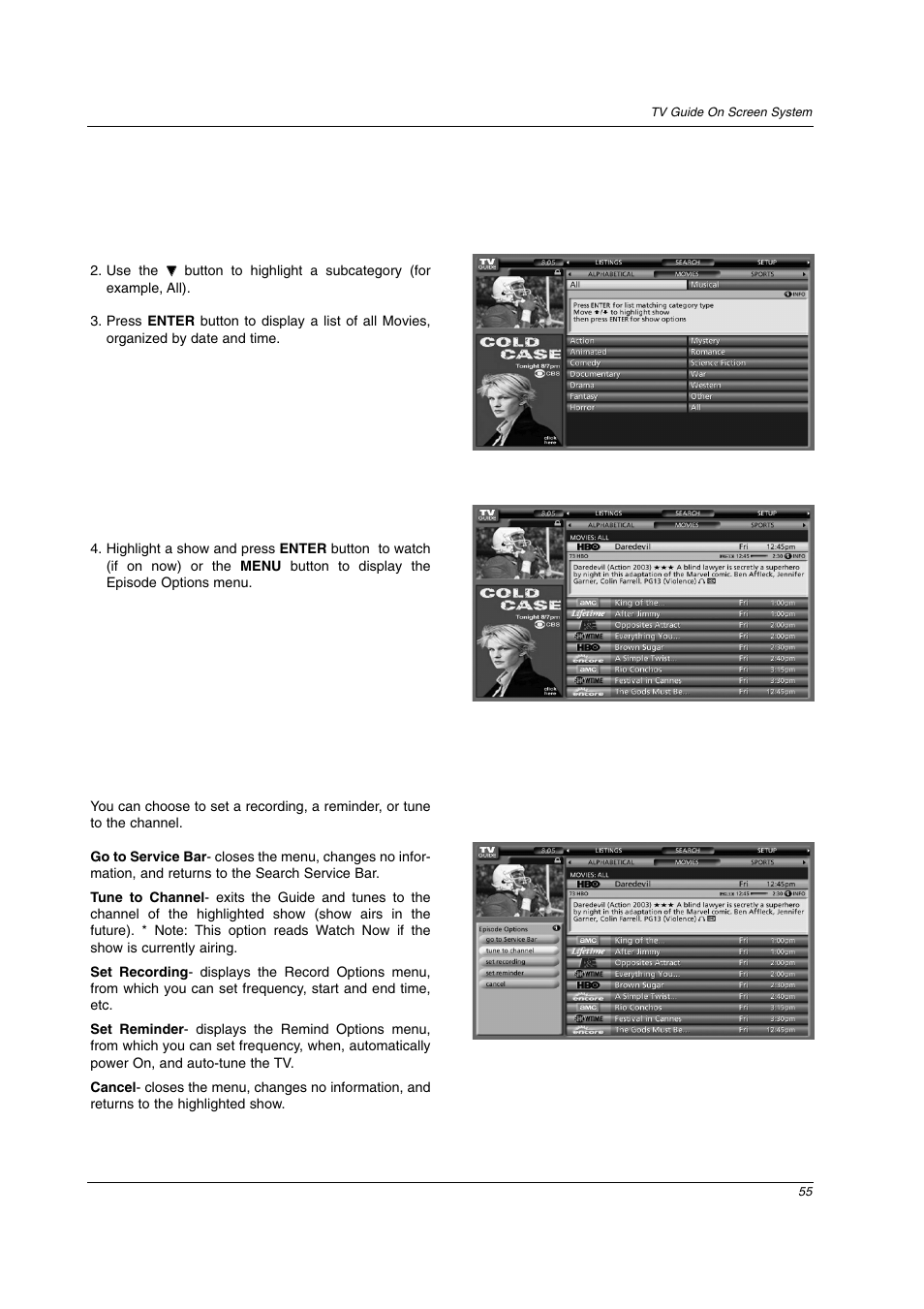 LG 26LX2D User Manual | Page 55 / 116