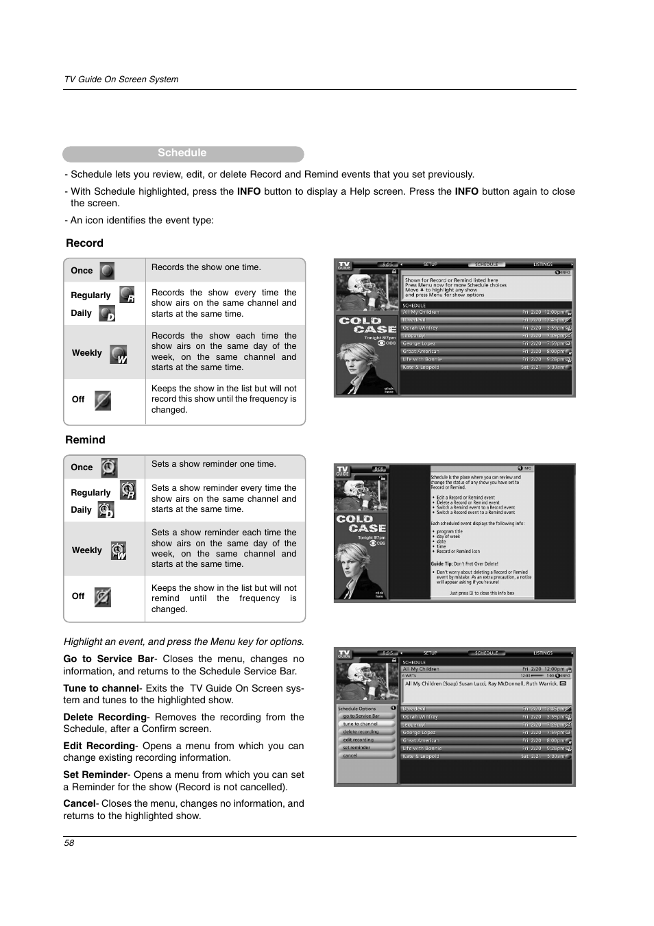 LG 26LX2D User Manual | Page 58 / 116