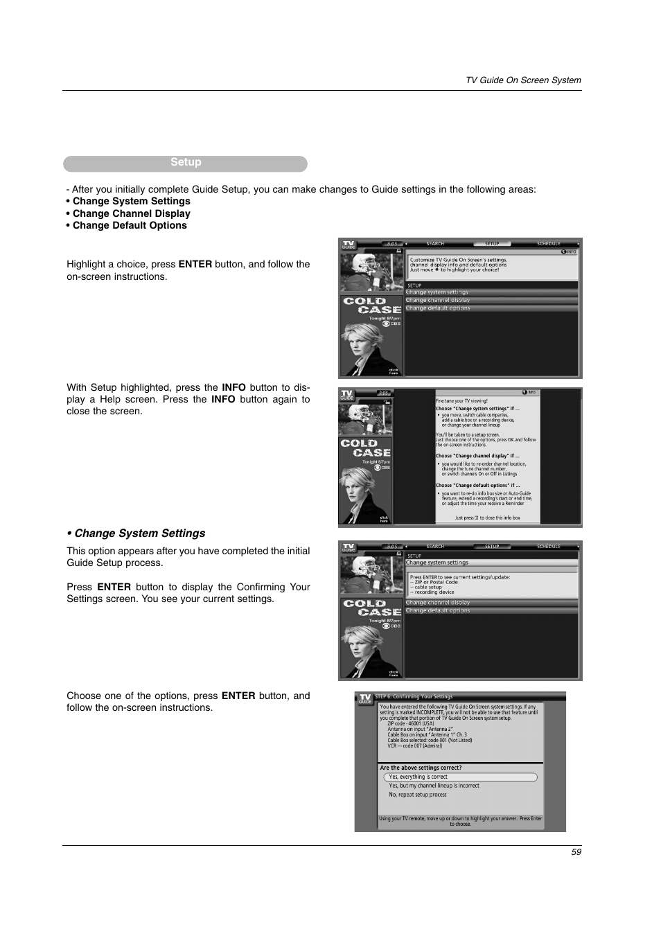 LG 26LX2D User Manual | Page 59 / 116