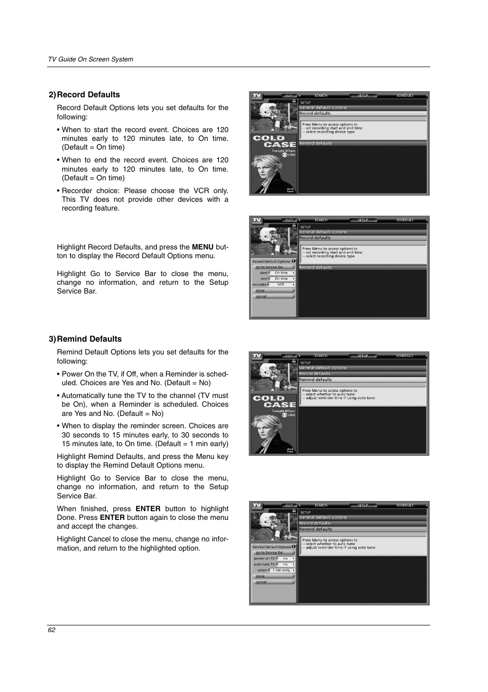 LG 26LX2D User Manual | Page 62 / 116