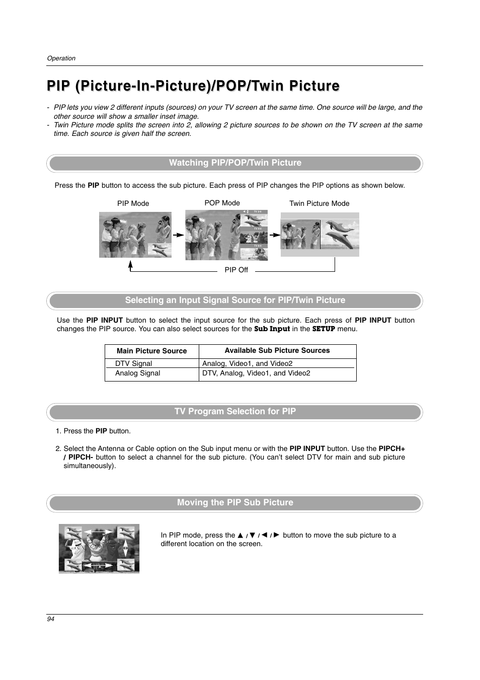 LG 26LX2D User Manual | Page 94 / 116