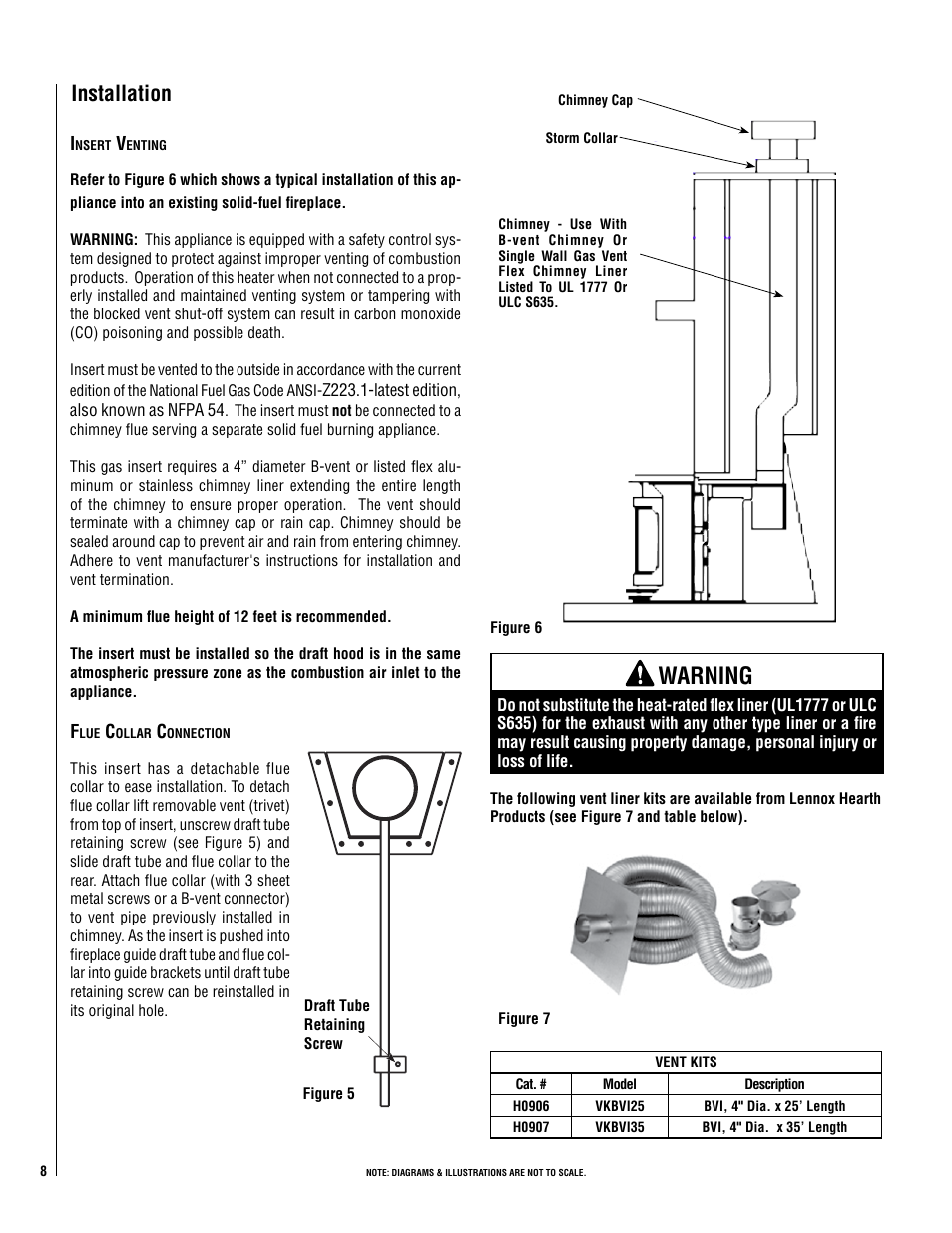 Warning, Installation | LG B-VENT GAS GC3 User Manual | Page 8 / 24