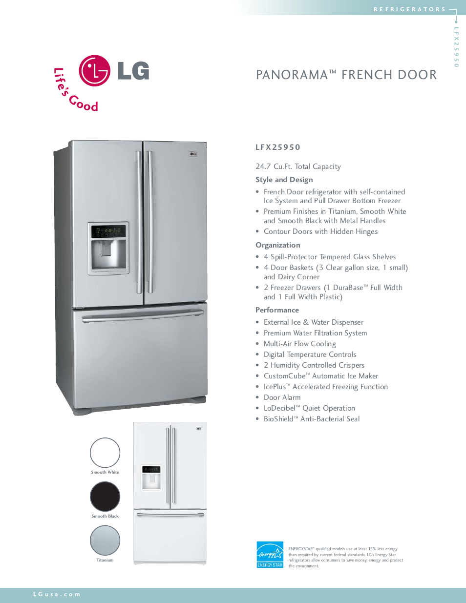 LG LFX25950 User Manual | 2 pages