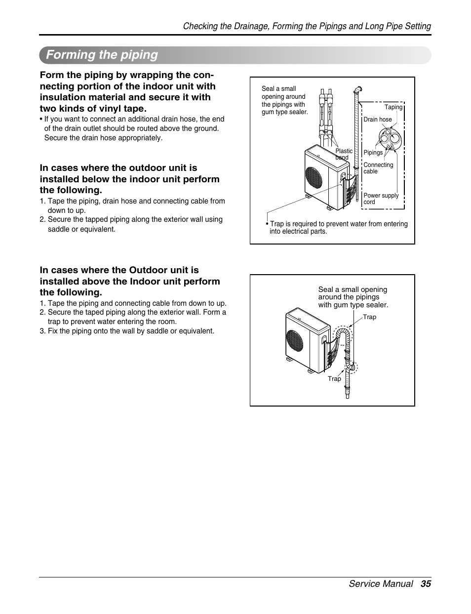 Forming the piping | LG A2UH243FA0(LMU240HE) User Manual | Page 35 / 86