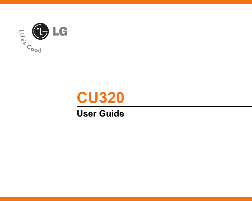 Cu320 | LG CU320 User Manual | Page 5 / 99