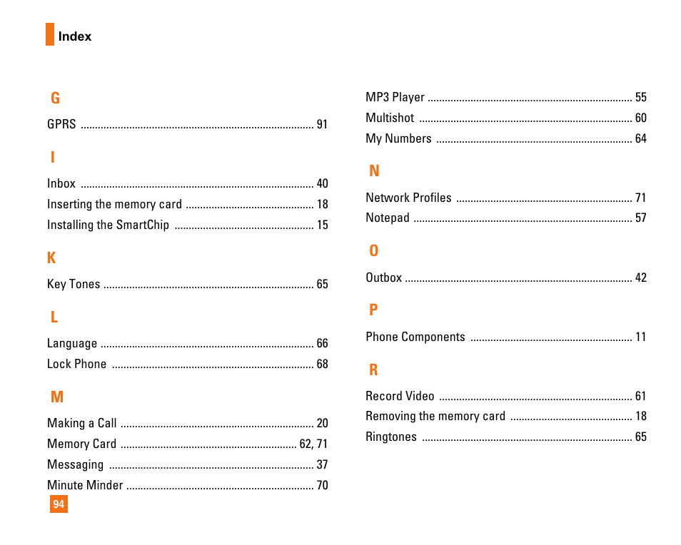 LG CU320 User Manual | Page 98 / 99