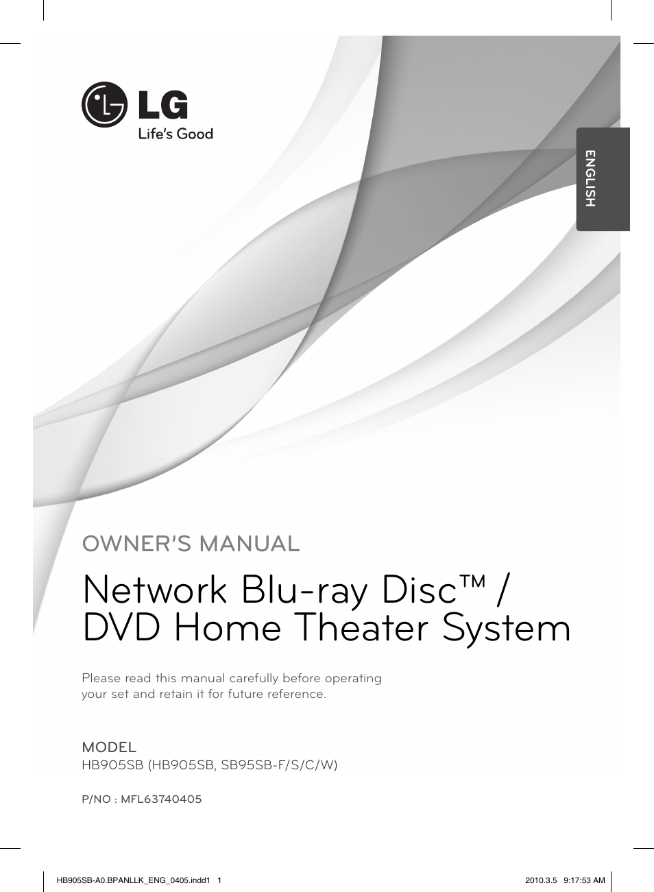 LG HB905SB User Manual | 88 pages