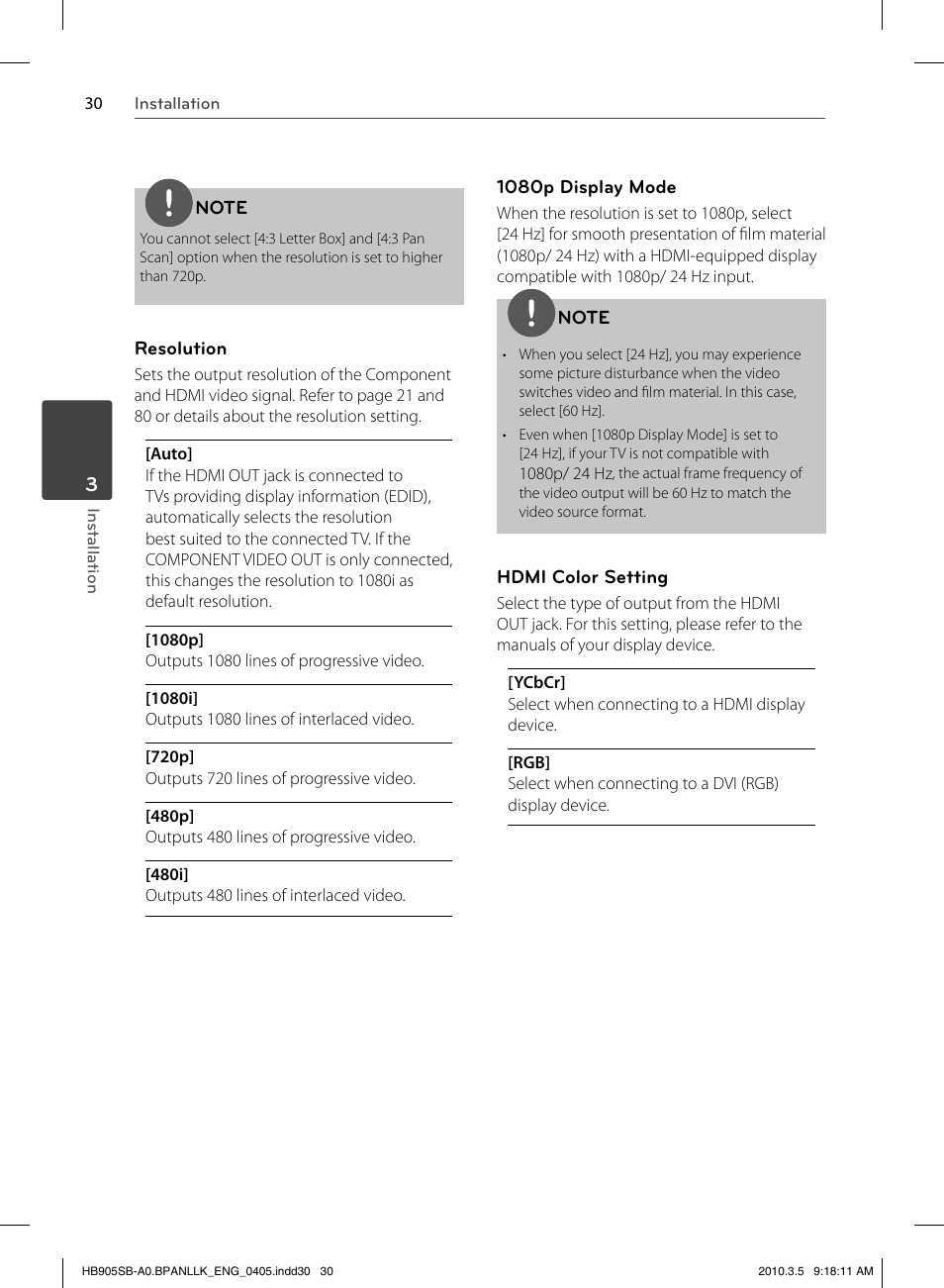 LG HB905SB User Manual | Page 30 / 88