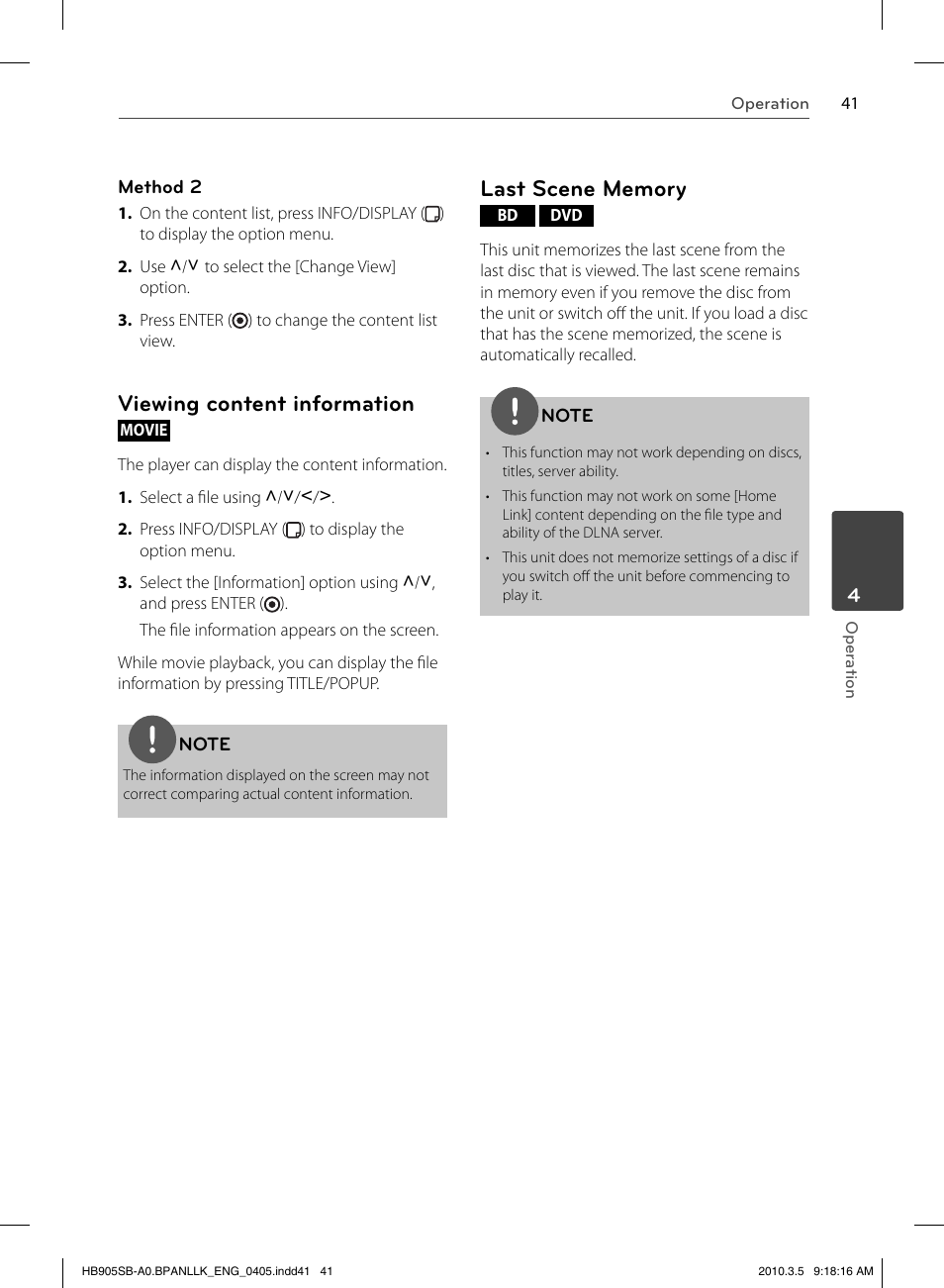 Viewing content information | LG HB905SB User Manual | Page 41 / 88