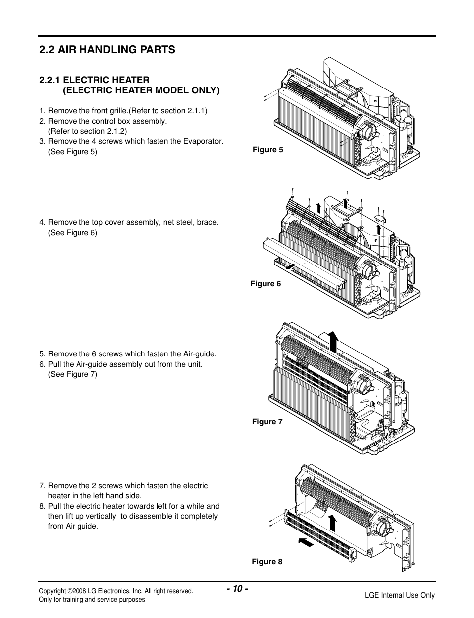 2 air handling parts | LG LP121CEM-Y8 User Manual | Page 10 / 48