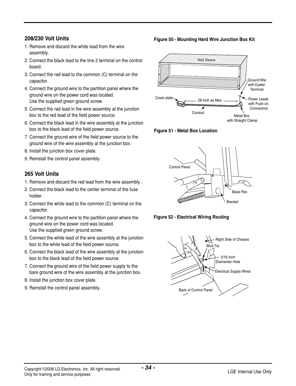 265 volt units | LG LP121CEM-Y8 User Manual | Page 34 / 48