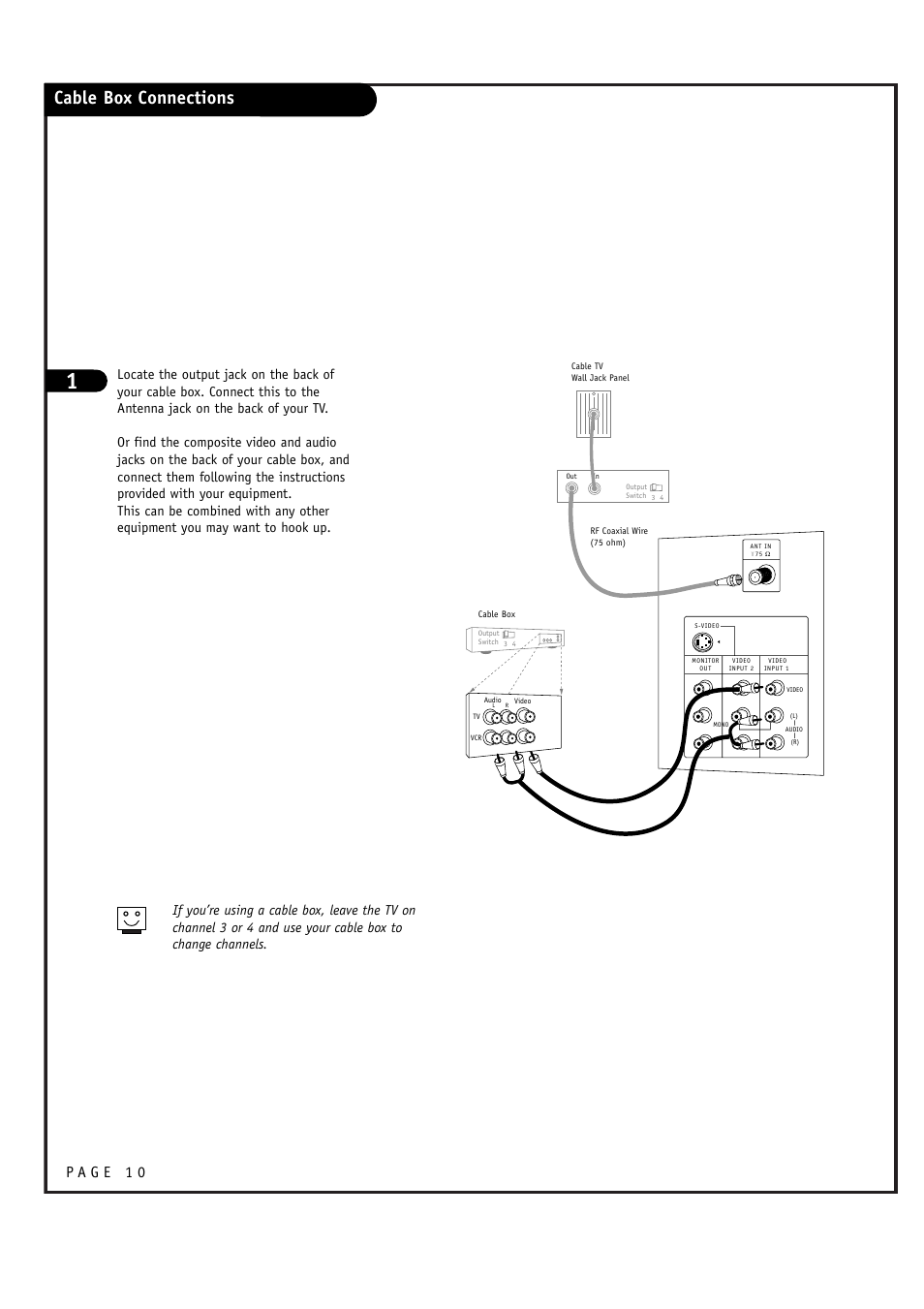 Cable box connections | LG RU-48SZ40 User Manual | Page 10 / 60