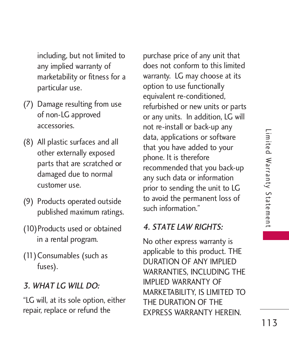 LG AX310 User Manual | Page 115 / 119