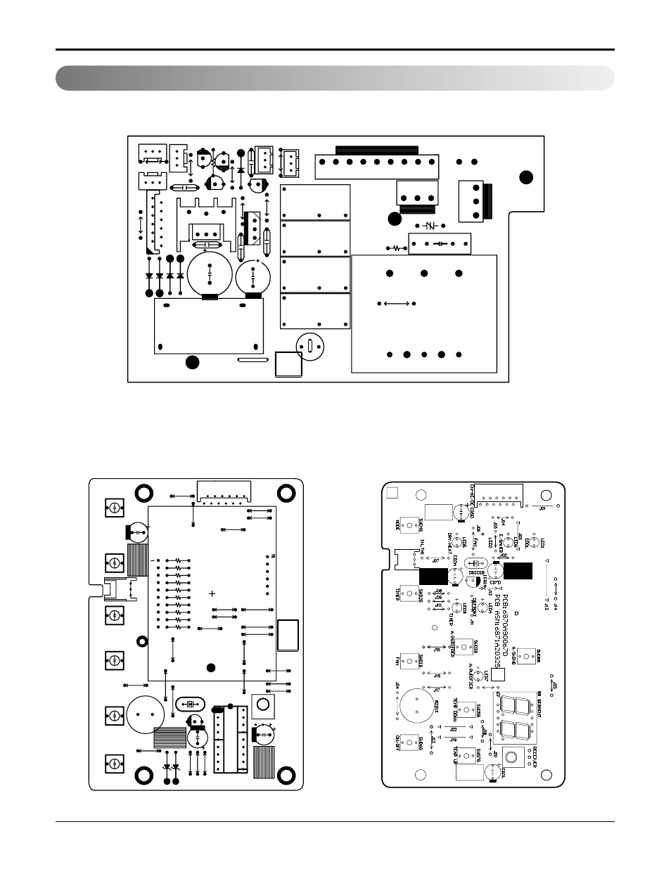 Components location, Service manual 21 schematic diagram, Main p.c.b assembly | Display p.c.b. assembly | LG L1804R User Manual | Page 21 / 39