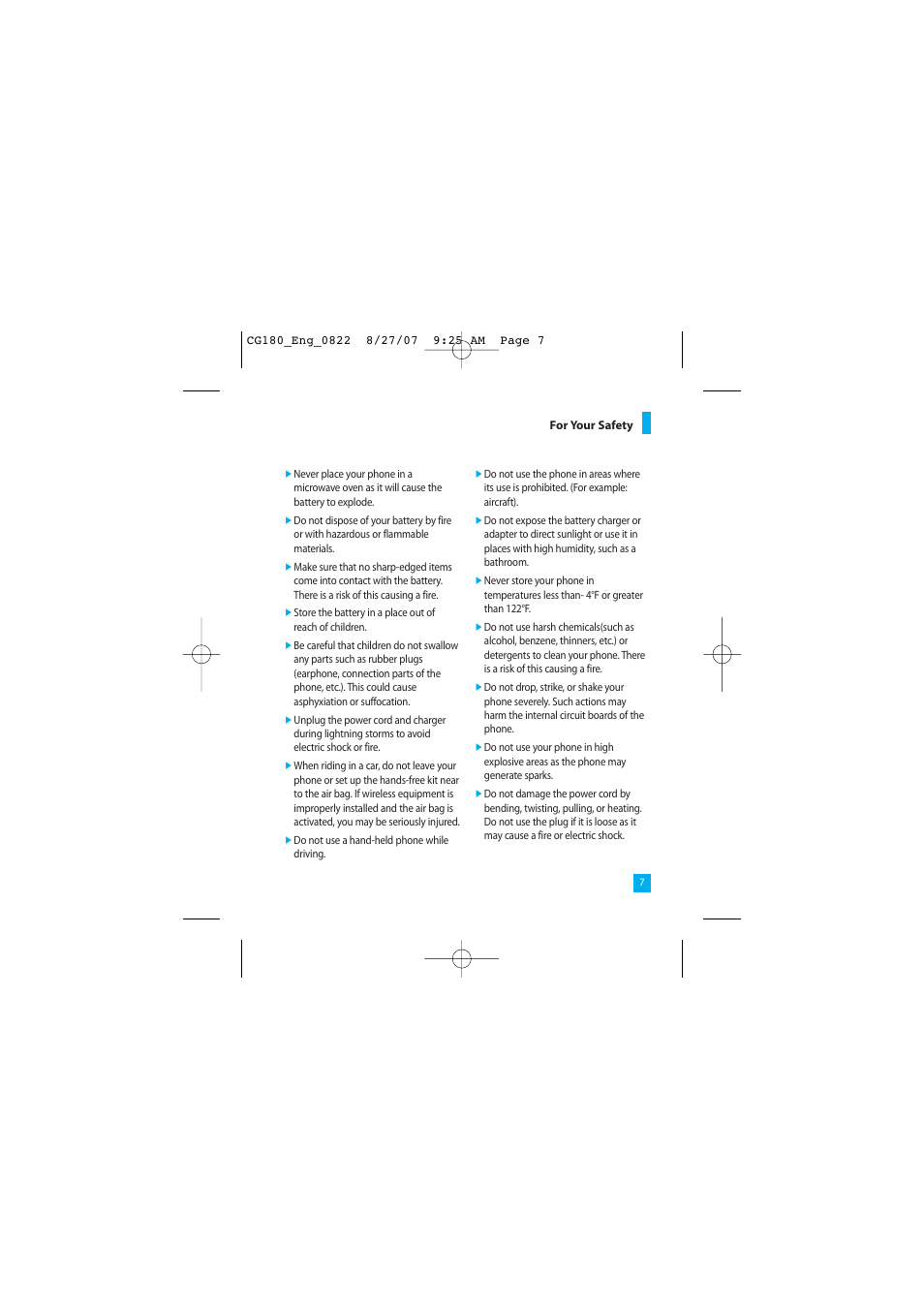LG CG180 User Manual | Page 11 / 182
