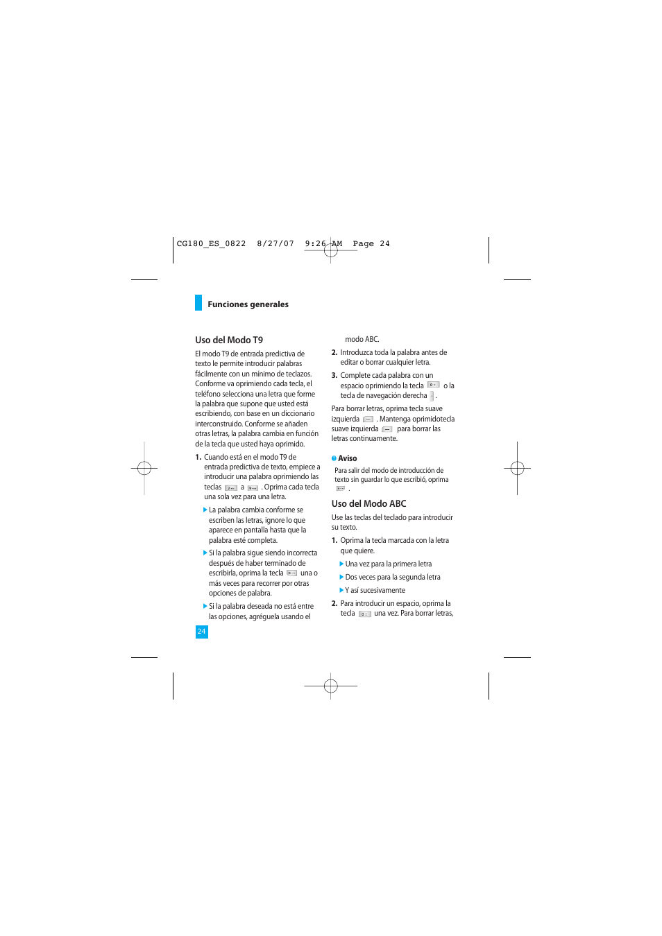 LG CG180 User Manual | Page 114 / 182