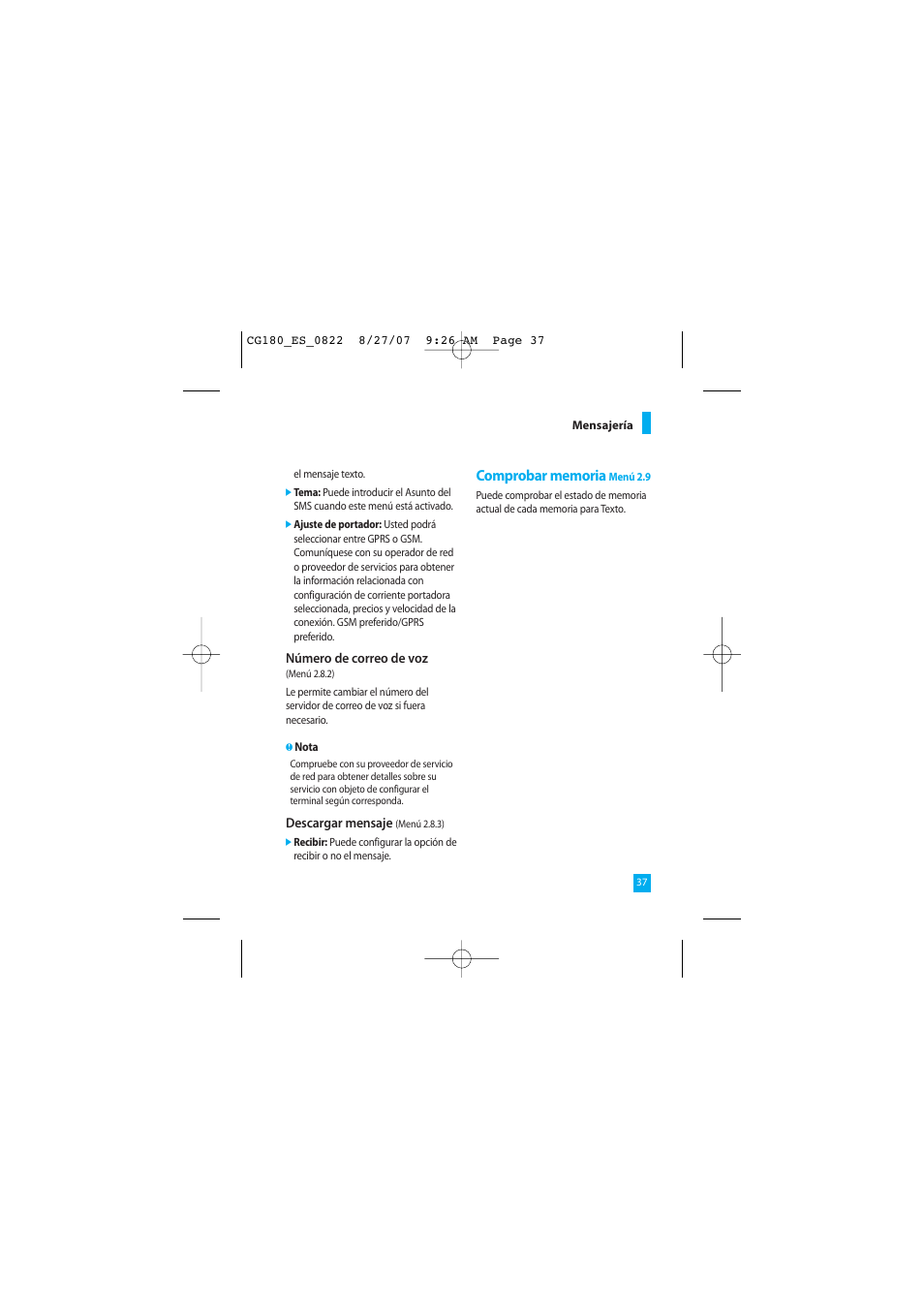 LG CG180 User Manual | Page 127 / 182