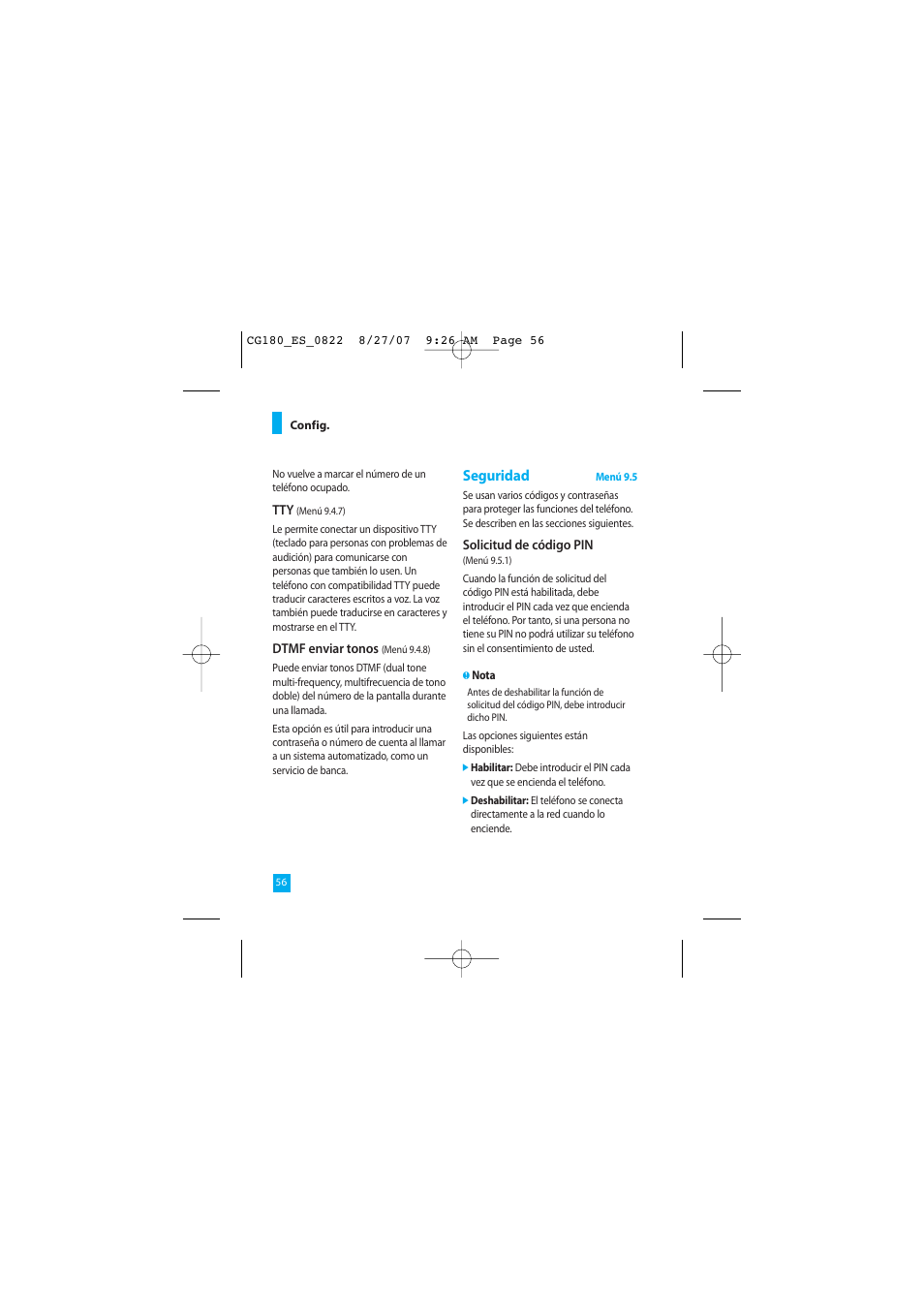 Seguridad | LG CG180 User Manual | Page 146 / 182