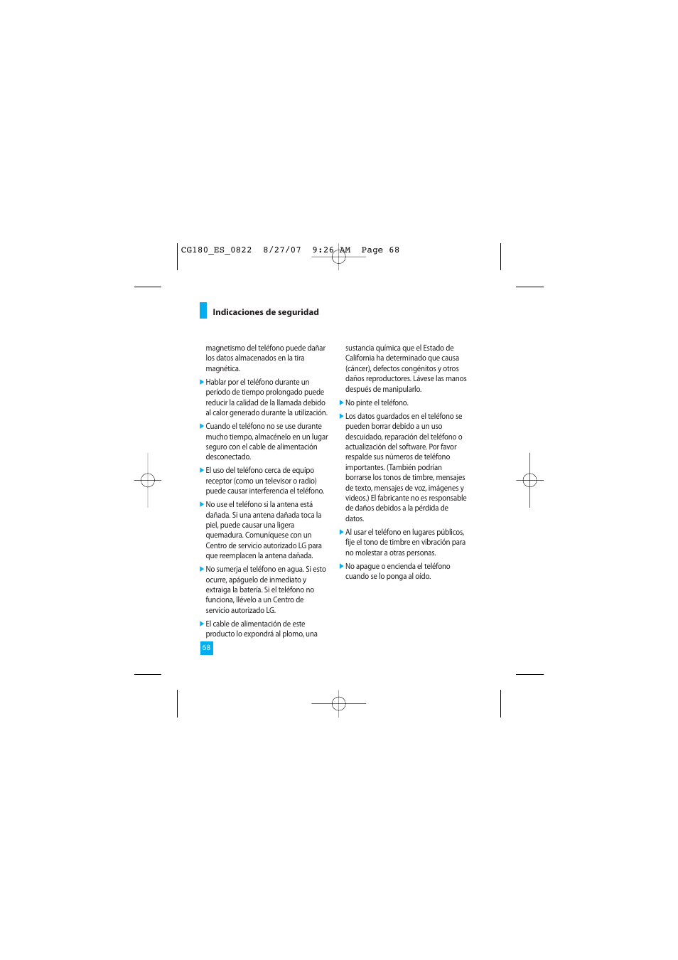 LG CG180 User Manual | Page 158 / 182