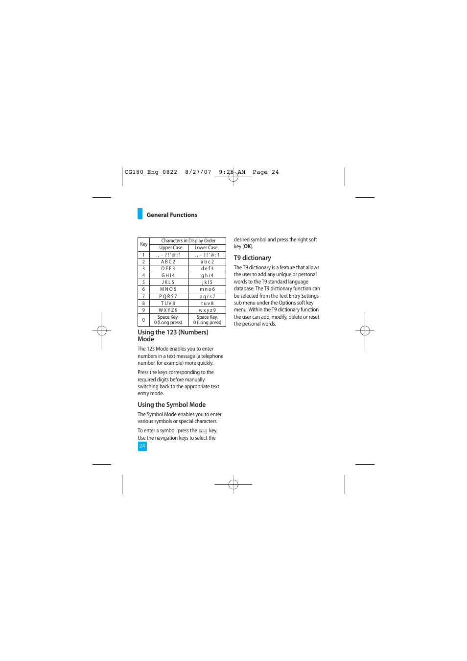 LG CG180 User Manual | Page 28 / 182