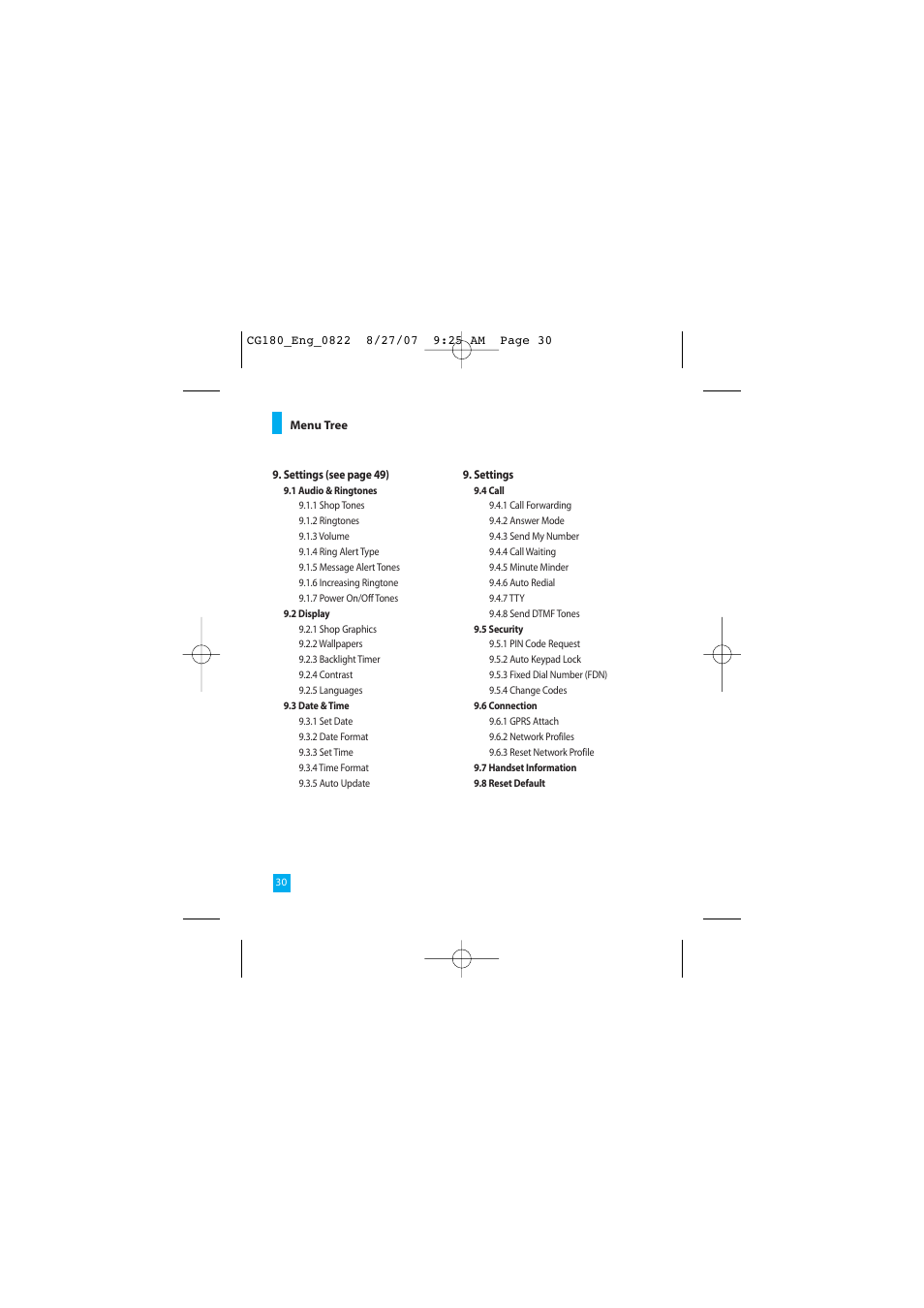 LG CG180 User Manual | Page 34 / 182