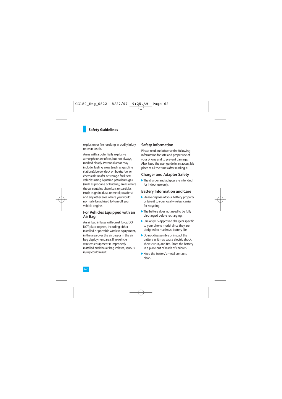 LG CG180 User Manual | Page 66 / 182