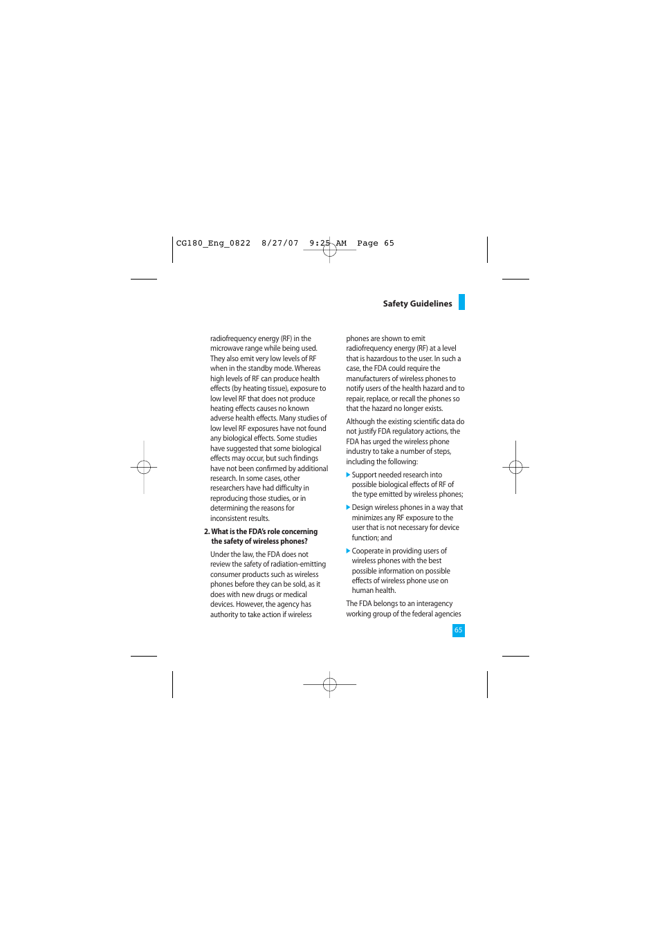 LG CG180 User Manual | Page 69 / 182